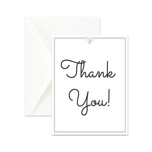 Happy Rosy Day Signature Thank You Card