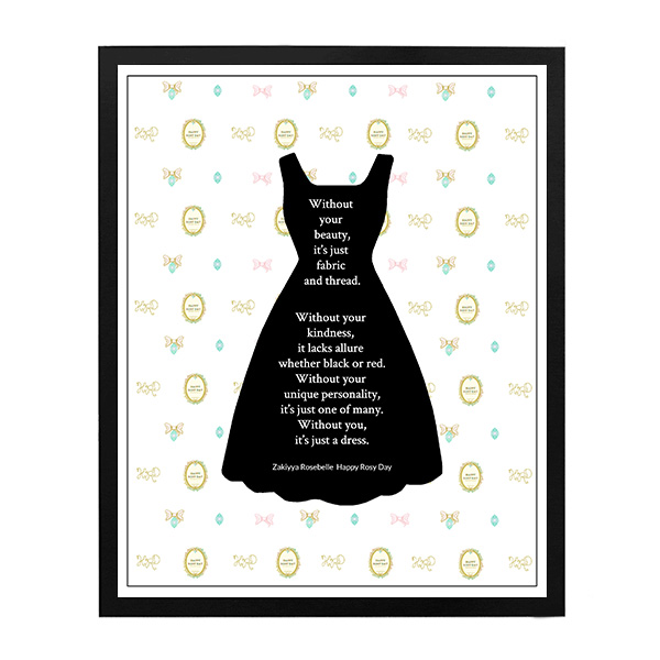 Without you, It’s Just a Dress Fashion Wall Art - Happy Rosy Day